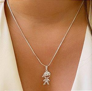 COLAR MENINO ZIRCÔNIAS A OURO 18K⭐️