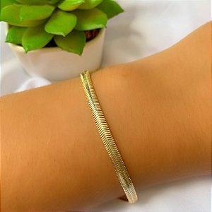 COLAR CORRENTE RABO DE RATO 40CM FOLHEADO A OURO 18K SEMIJOIA⭐️