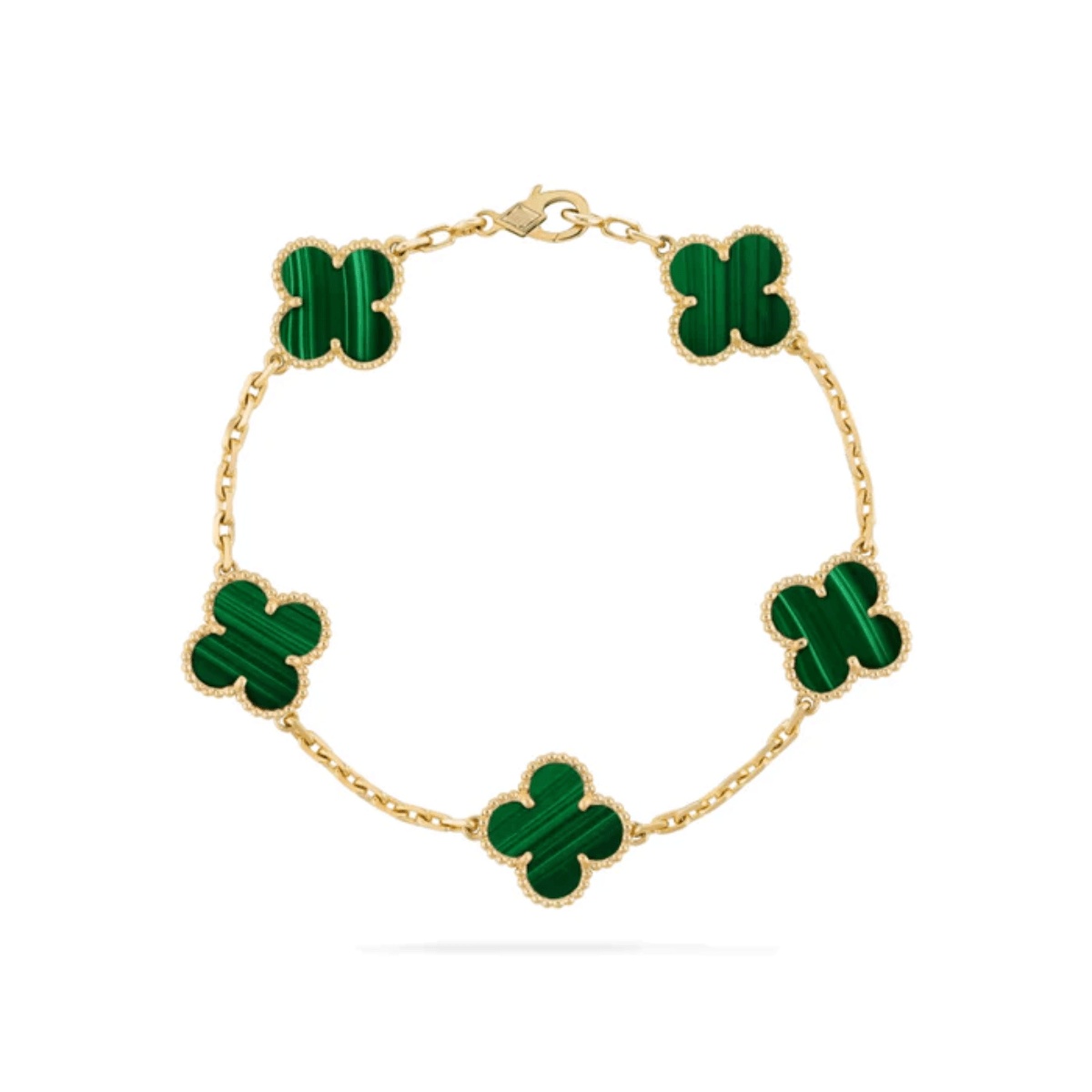 Conjunto Alhambra Trevo Colar, Pulseira e Brinco Verde