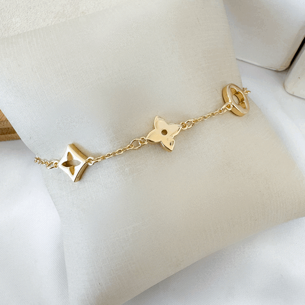 Pulseira LV Classica Banhada a Ouro 18k