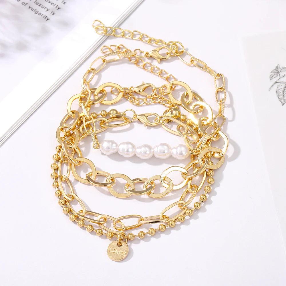 KIT 4 PULSEIRAS A OURO 18K