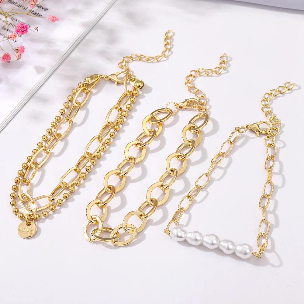 KIT 4 PULSEIRAS A OURO 18K
