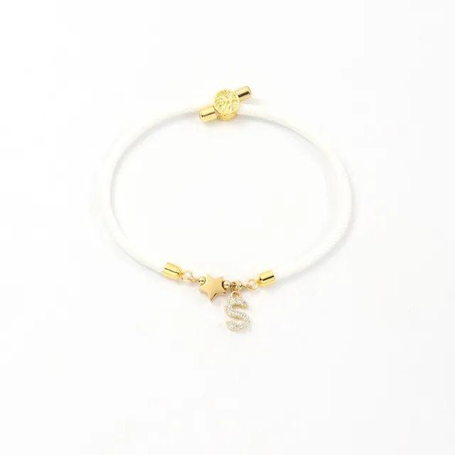 Pulseira com inicial de A-Z - Coleção Aura