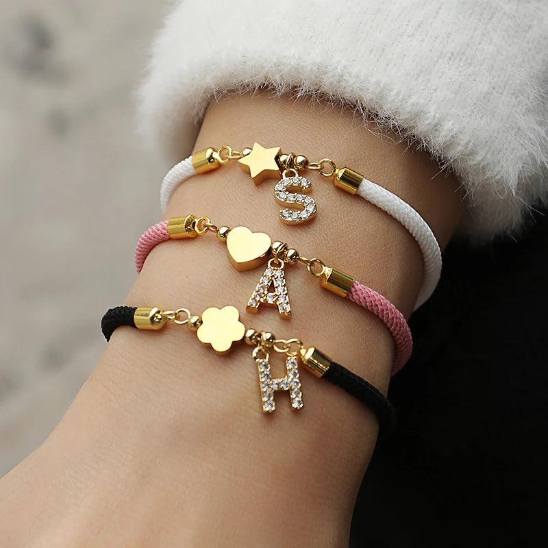 Pulseira com inicial de A-Z - Coleção Aura