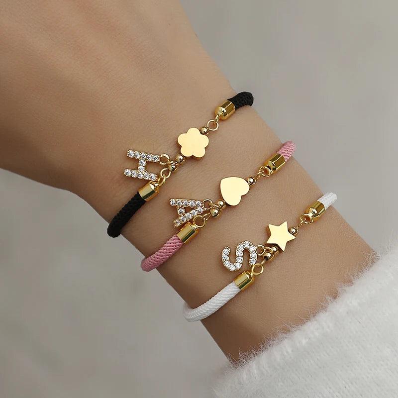 Pulseira com inicial de A-Z - Coleção Aura