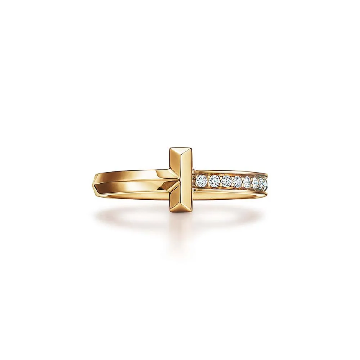 Anel T1 Cravejado - Ouro 18K