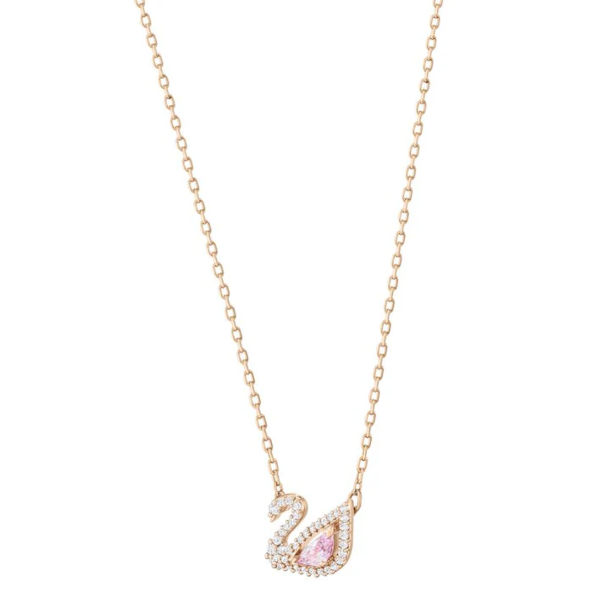 Colar Dazzling Swan Rose Gold Plating - Prata 925