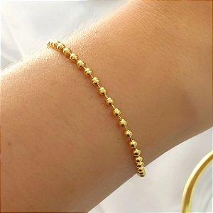 PULSEIRA CORRENTE COBRA P FOLHEADO A OURO 18K⭐