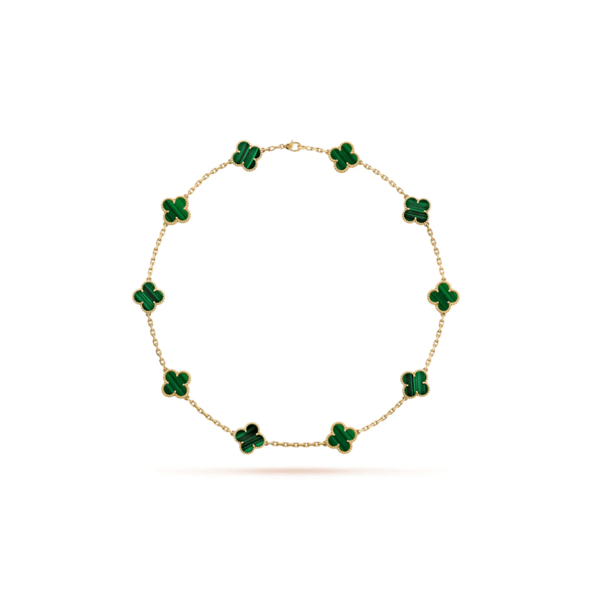 Conjunto Colar 10 Trevos e Pulseira Verde