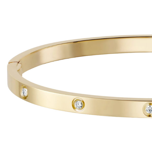 Bracelete Love Com Ponto de Luz - Banhado a ouro 18k