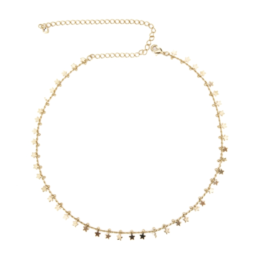 Choker Bolinhas Banhada a Ouro 18k
