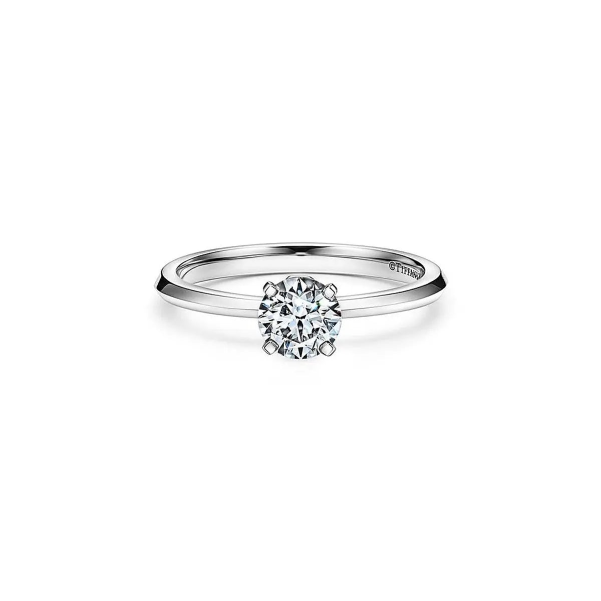 Anel em Platina com Diamante - Prata 925