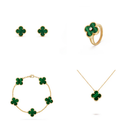 Conjunto Colar Pulseira Brinco e Anel