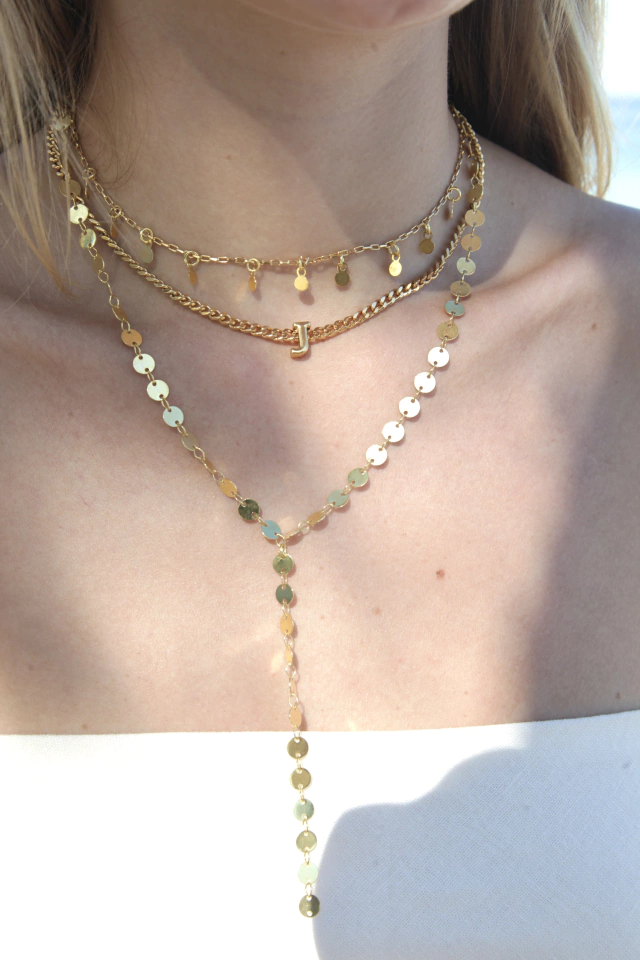 Gravatinha Bolinhas Banhada a Ouro 18k