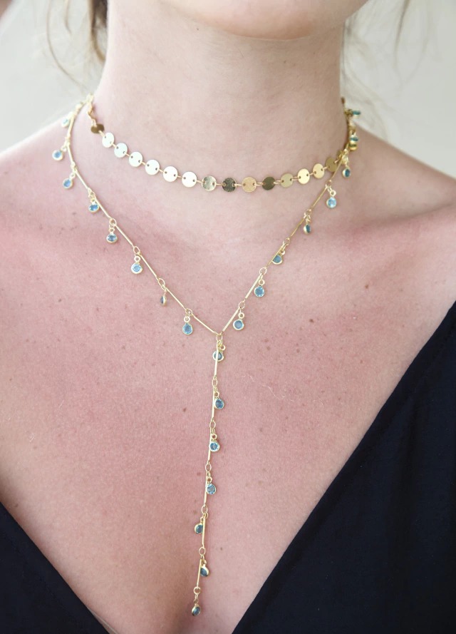Choker Bolinhas Banhada a Ouro 18k
