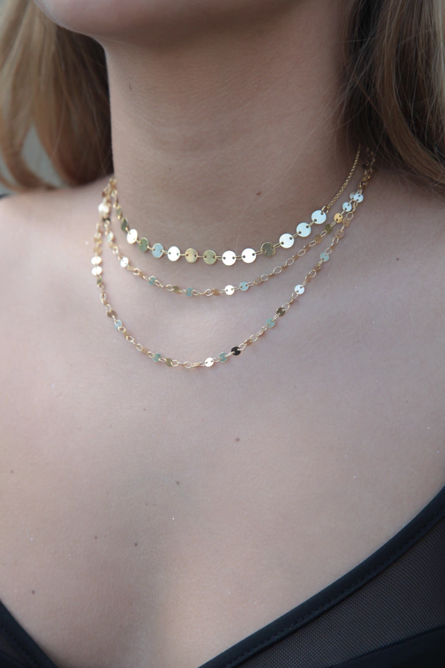 Choker Bolinhas Banhada a Ouro 18k