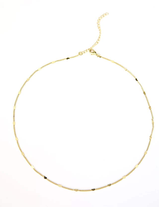 Choker Mini Corações Banhado a Ouro 18k