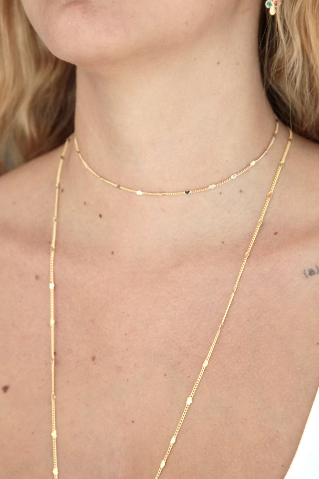 Choker Mini Corações Banhado a Ouro 18k