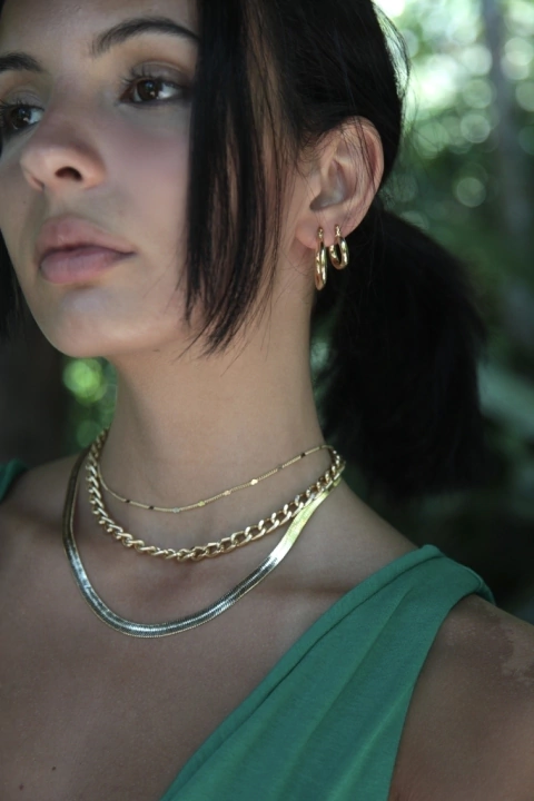 Choker Mini Corações Banhado a Ouro 18k