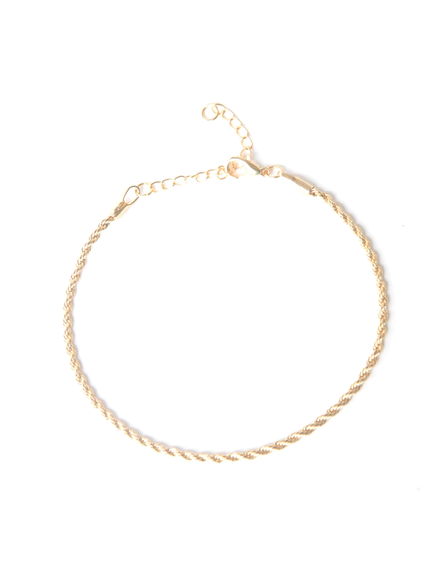 Pulseira Cordão Baiano Folheada a ouro 18k