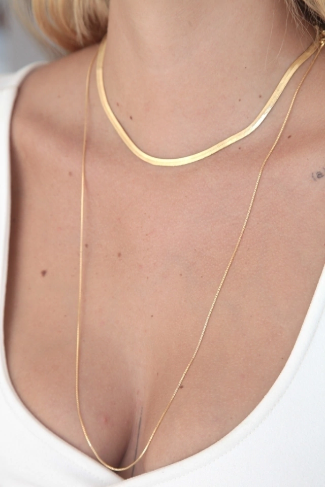 Choker Snake Folheada a Ouro 18k