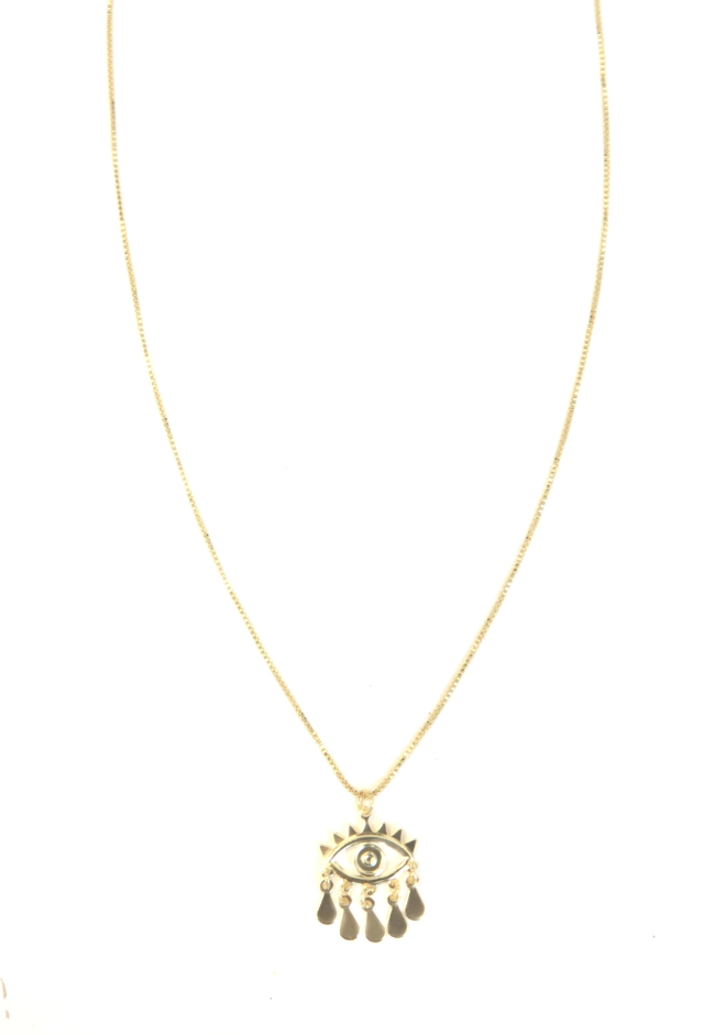 Colar Gotas Eye Banhado a Ouro 18k